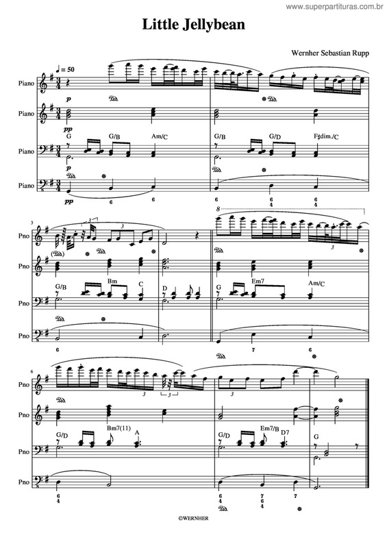 Partitura da música Little Jellybean