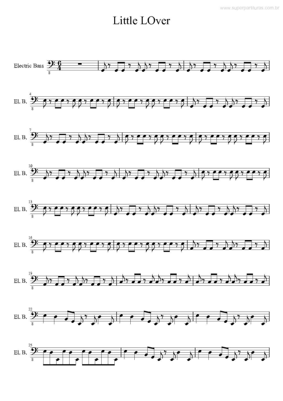 Partitura da música Little Lover