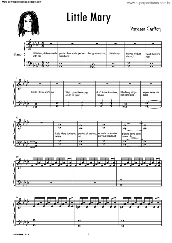 Partitura da música Little Mary