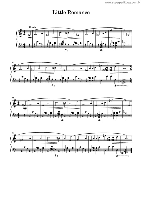 Partitura da música Little Romance