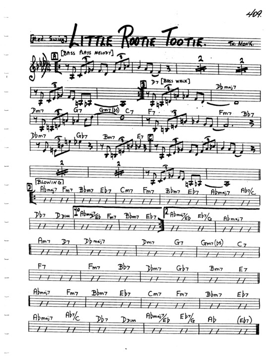 Partitura da música Little Rootie Tootie v.5