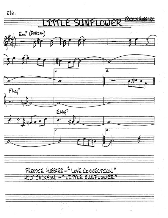 Partitura da música Little Sunflower v.9