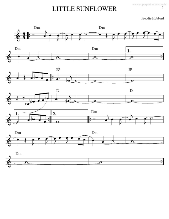 Partitura da música Little Sunflower