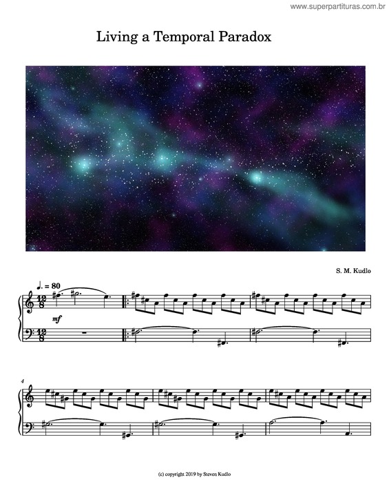 Partitura da música Living A Temporal Paradox – Steven Kudlo