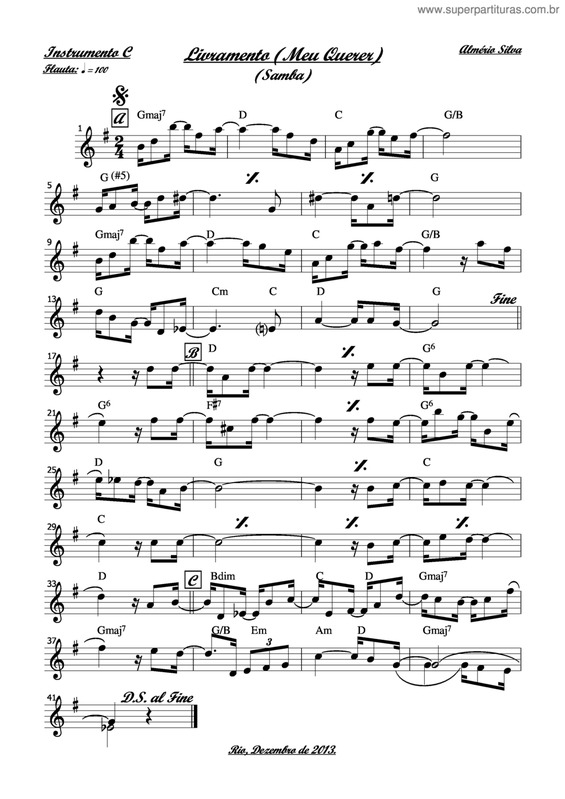 Partitura da música Livramento (Meu Querer)