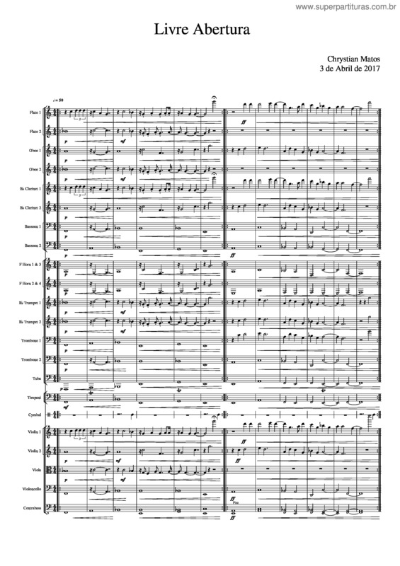 Partitura da música Livre Abertura