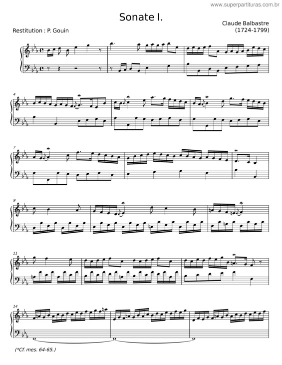 Partitura da música Livre Contenant Des Pieces De Different Genre D’Orgue Et De Clavecin – Balbastre, Claude–Bénigne
