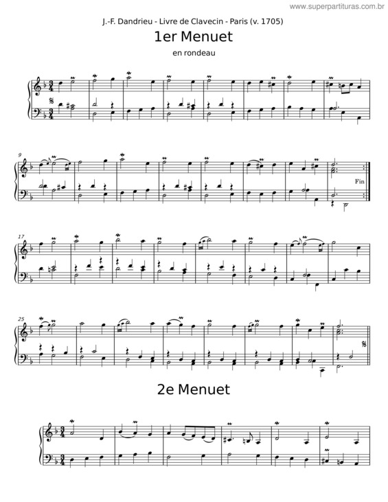 Partitura da música Livre De Clavecin