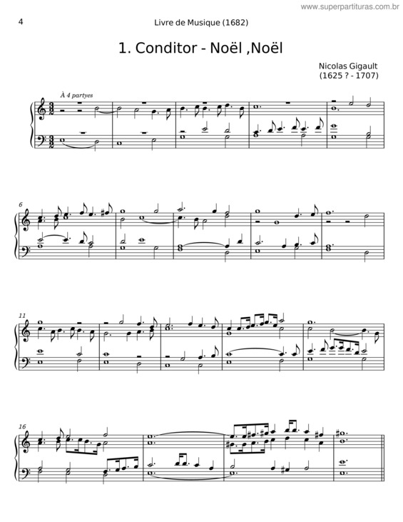 Partitura da música Livre De Musique Dédié À La Très Sainte Vierge – Nicolas Gigault v.2