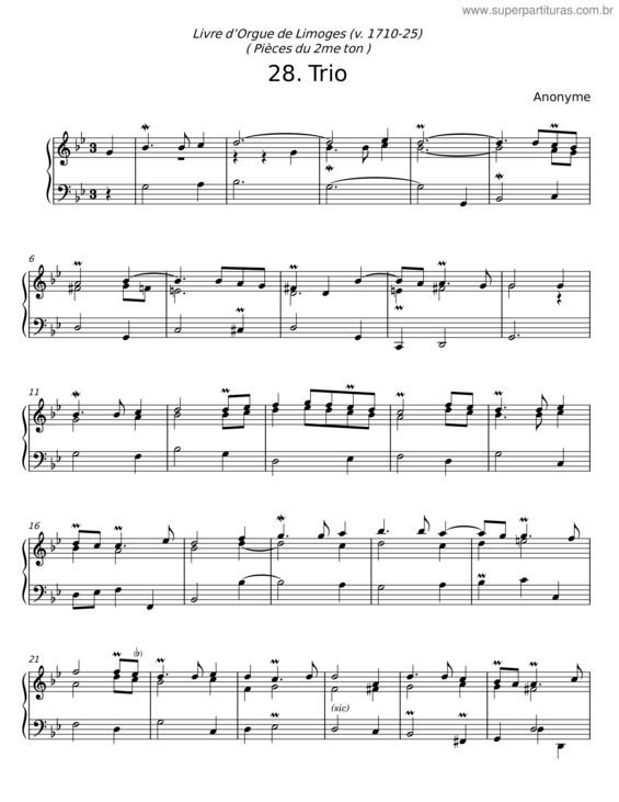 Partitura da música Livre D’Orgue De Limoges v.3