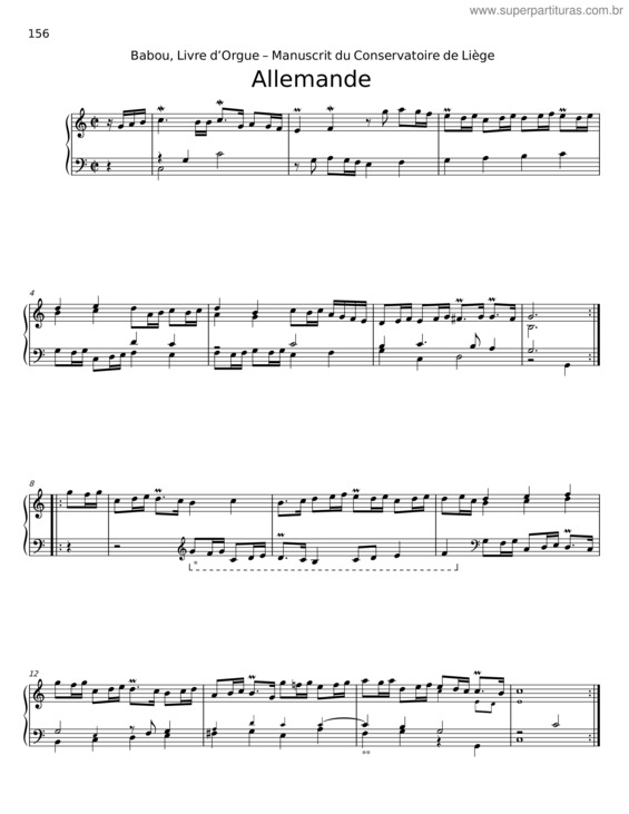 Partitura da música Livre D’Orgue