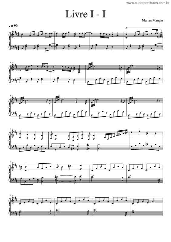 Partitura da música Livre I – I