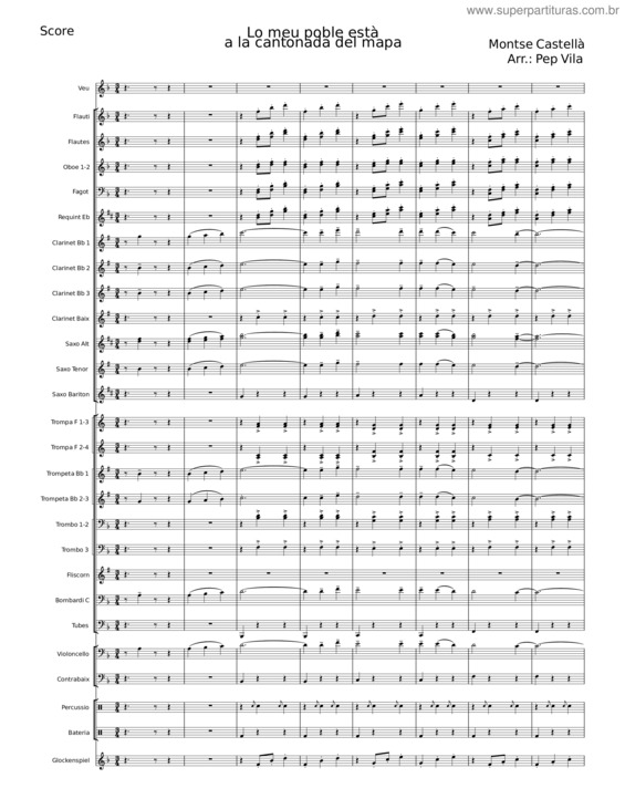 Partitura da música Lo Meu Poble Està  A La Cantonada Del Mapa – Montse Castellà