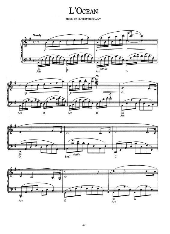 Partitura da música LOcean