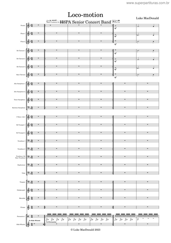 Partitura da música Loco-Motion