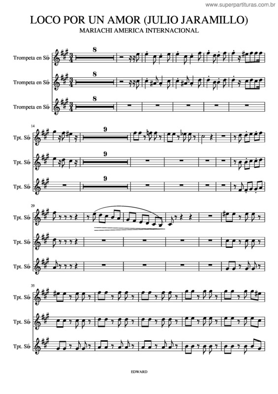 Partitura da música Loco Por Un Amor
