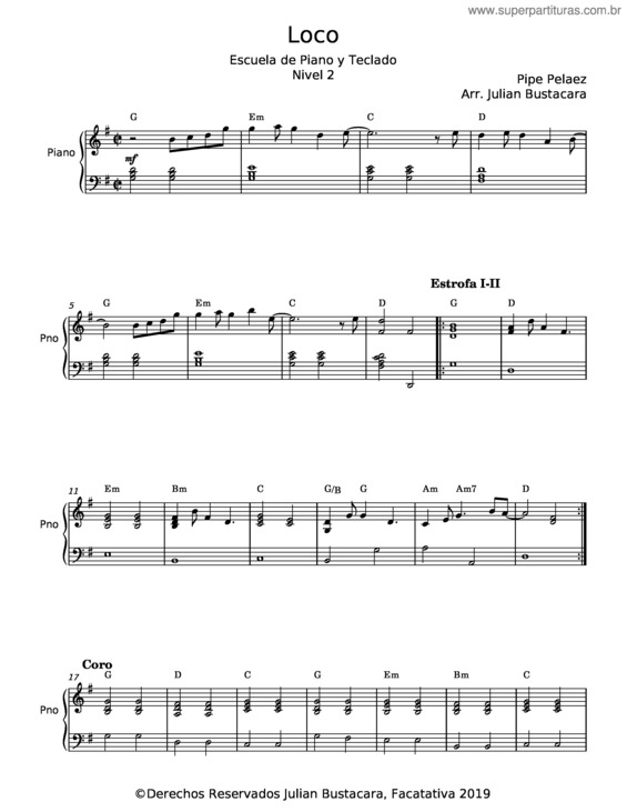 Partitura da música Loco v.5