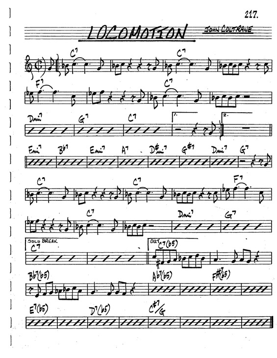 Partitura da música Locomotion v.2