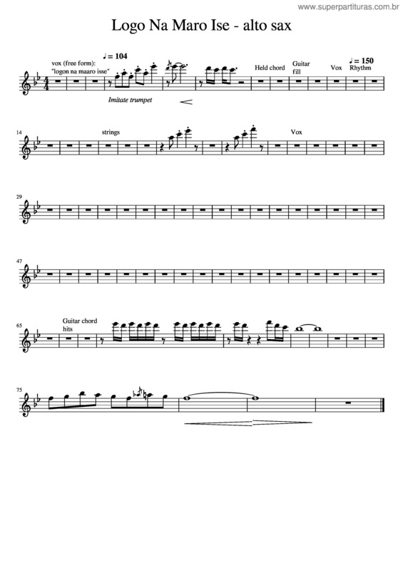 Partitura da música Logo Na Maro Ise