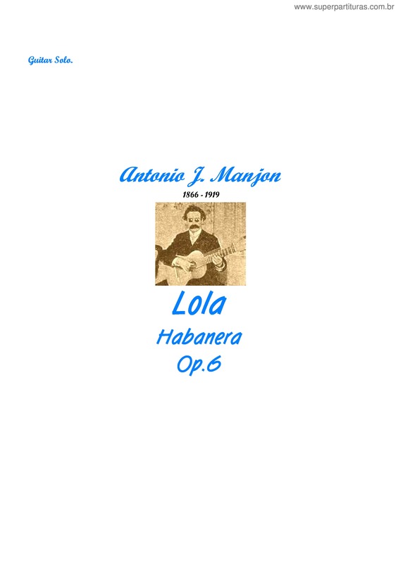 Partitura da música Lola