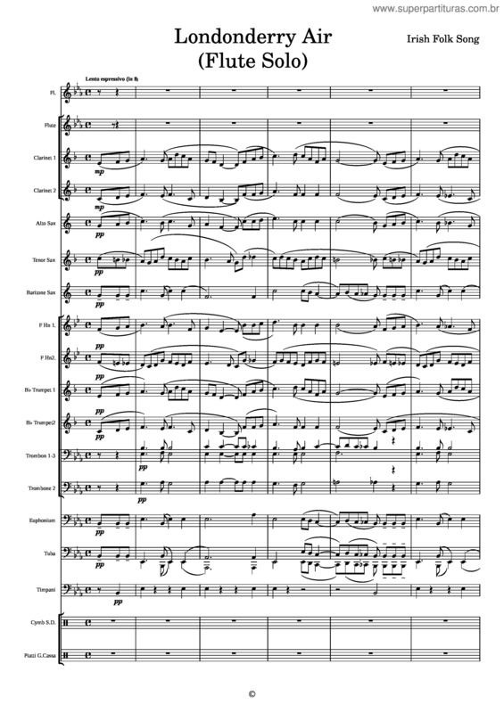 Partitura da música Londonderry Air v.2