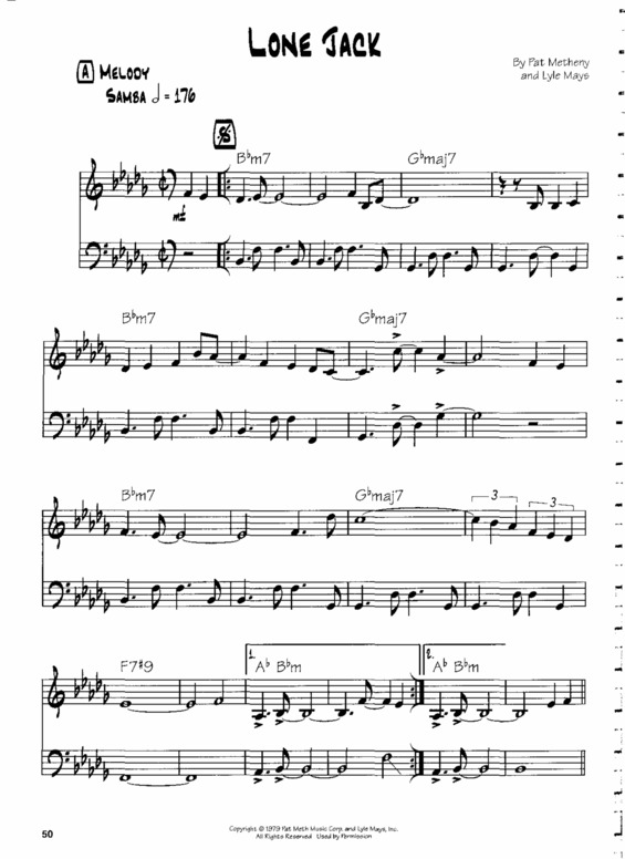 Partitura da música Lone Jack v.9