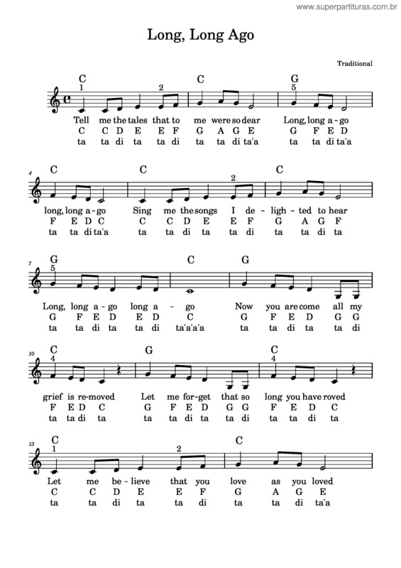 Partitura da música Long, Long Ago – Thomas Haynes Bayly Long,_Long_Ago