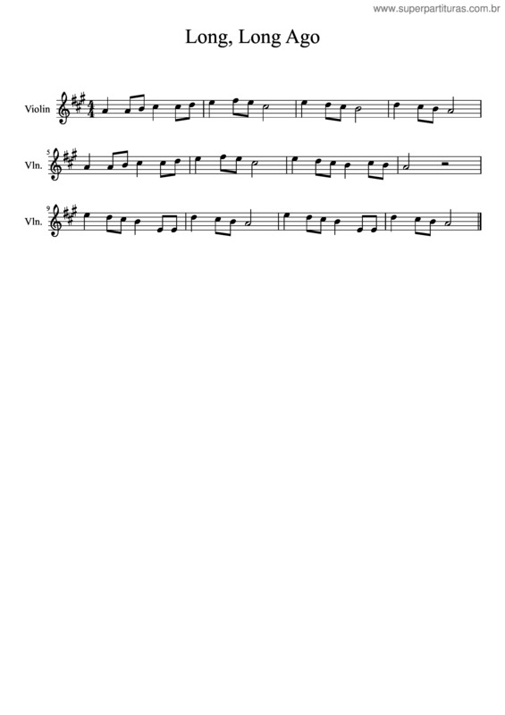Partitura da música Long, Long Ago v.5