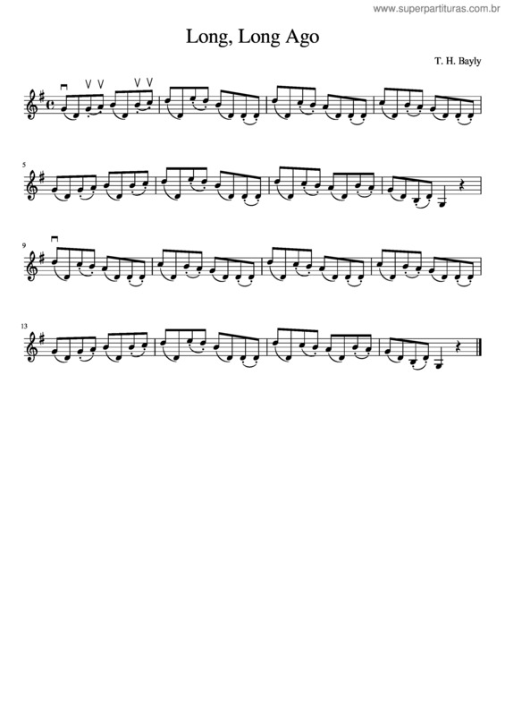 Partitura da música Long, Long Ago v.7