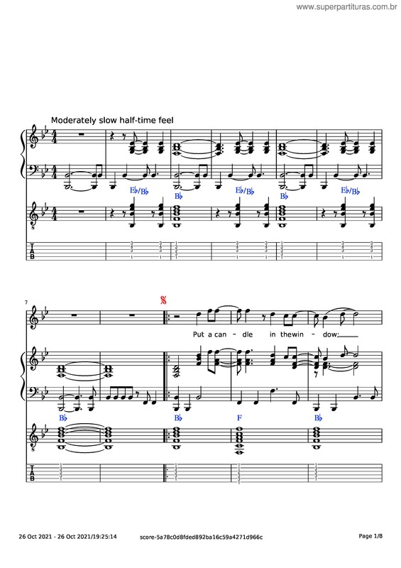 Partitura da música Long As I Can See The Light – Creedence Clearwater Revival