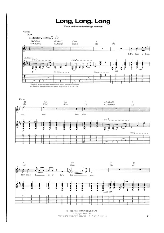 Partitura da música Long Long Long v.4