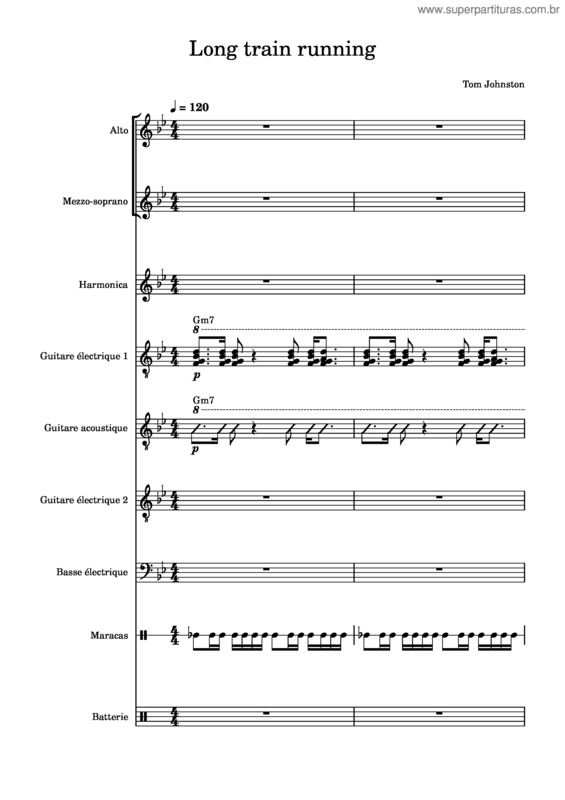 Partitura da música Long Train Running v.3