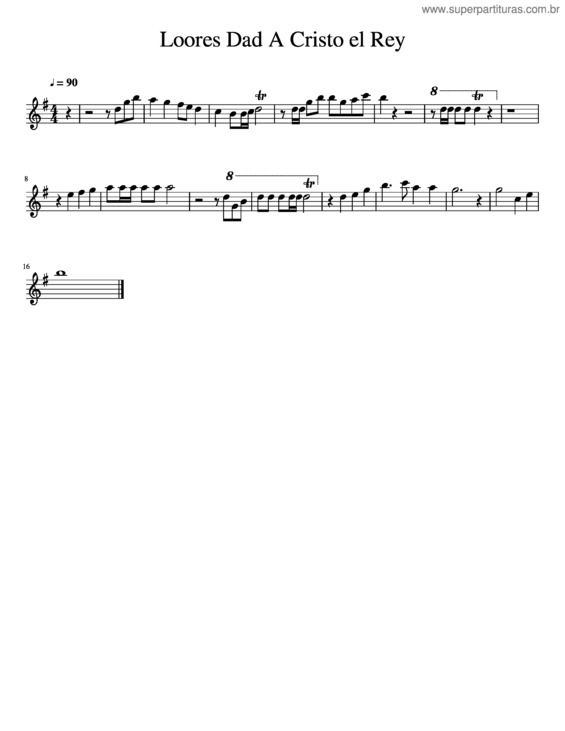 Partitura da música Loores Dad A Cristo El Rey Flauta