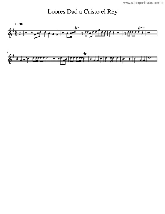 Partitura da música Loores Dad A Cristo El Rey Oboe