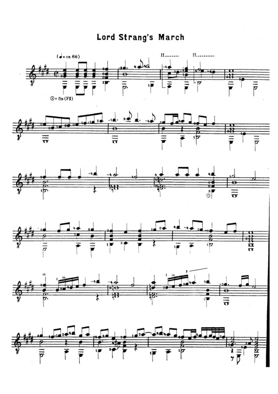 Partitura da música Lord Strangs March