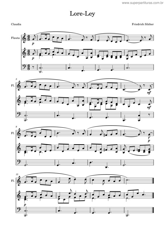 Partitura da música Lore Ley Claudia 1 2