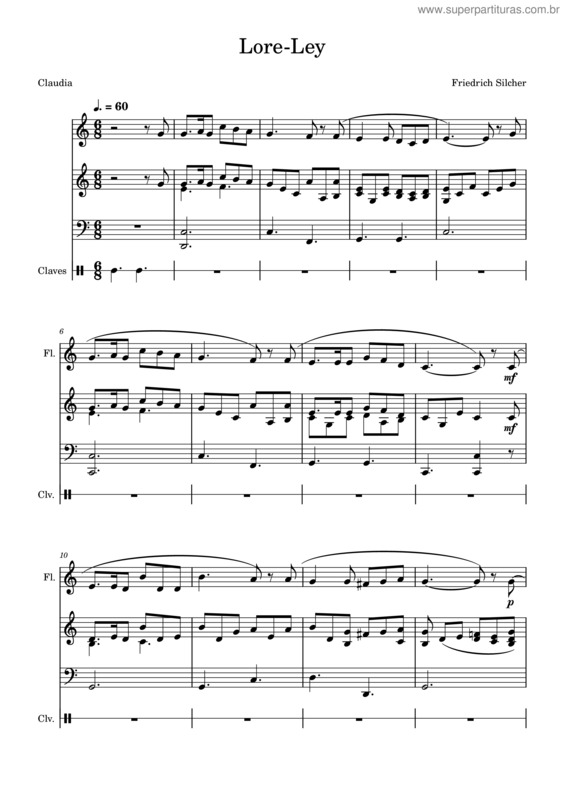 Partitura da música Lore Ley Claudia