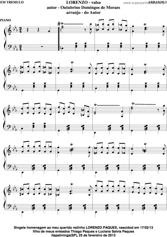 Partitura da música Lorenzo v.3