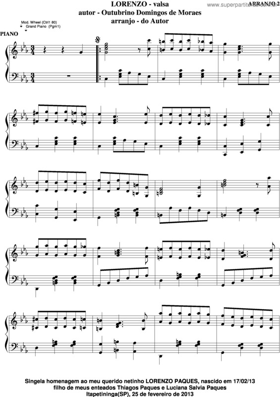 Partitura da música Lorenzo v.4