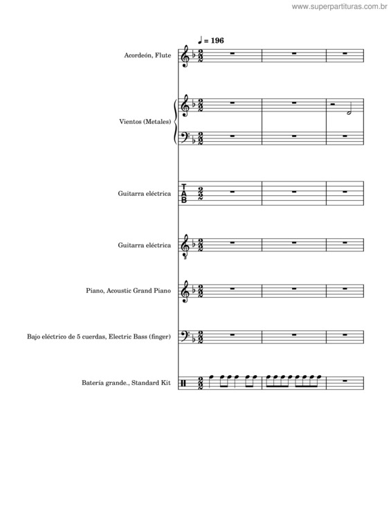 Partitura da música Los Ángeles Azules – Nunca Es Suficiente