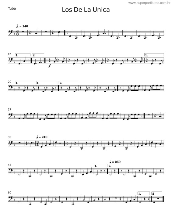 Partitura da música Los De La Unica
