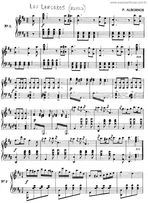 Partitura da música Los Dos Cogidos De La Mano v.3