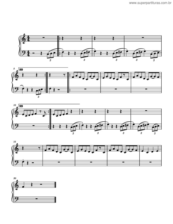 Partitura da música Los Locos Addams