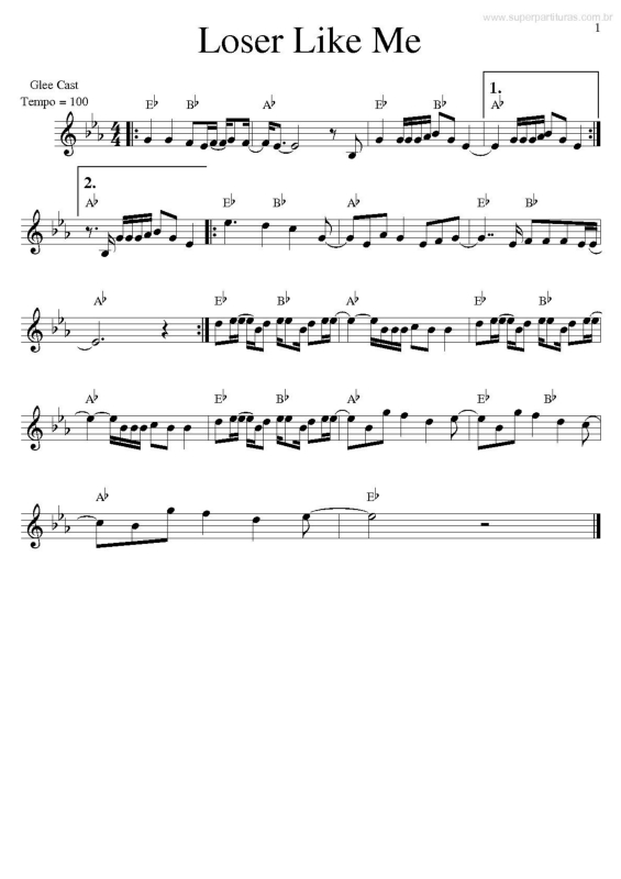 Partitura da música Loser Like Me