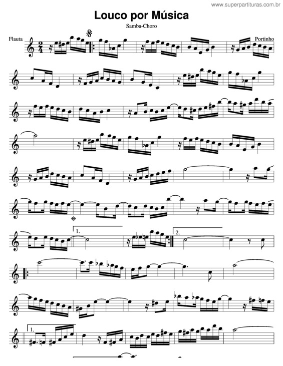 Partitura da música Louco Por Música v.2