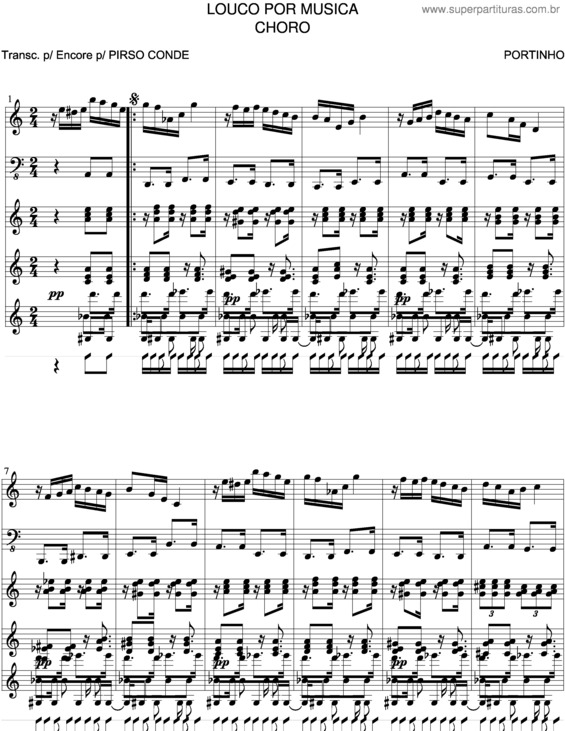 Partitura da música Louco Por Musica v.3