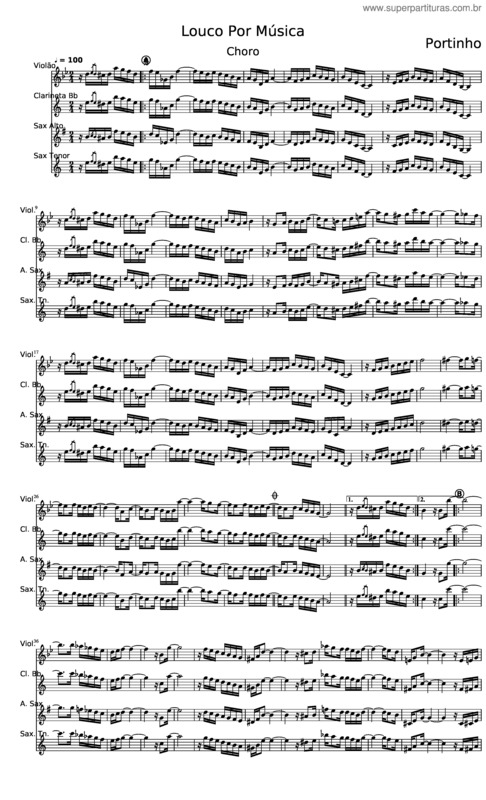 Partitura da música Louco Por Música v.8