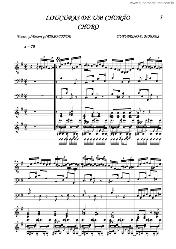 Partitura da música Loucuras De Um Chorão v.2