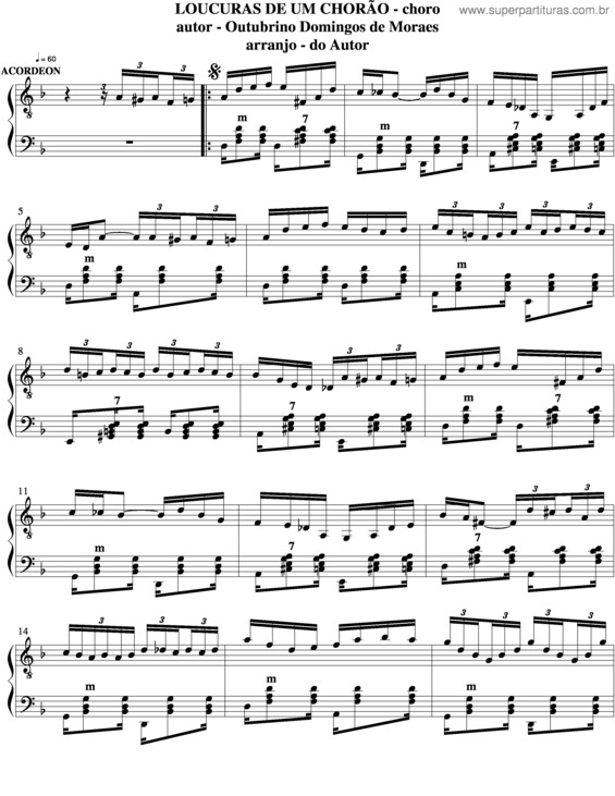 Partitura da música Loucuras De Um Chorão v.3