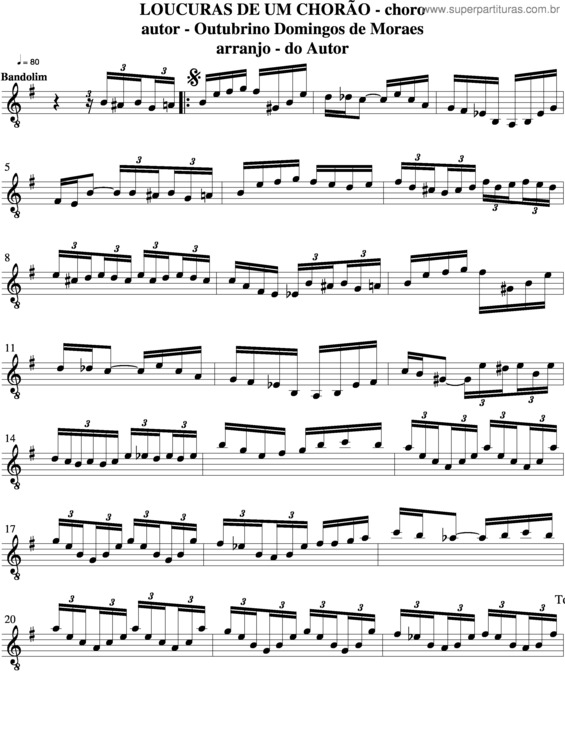 Partitura da música Loucuras De Um Chorão v.4